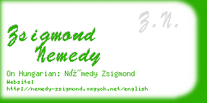 zsigmond nemedy business card